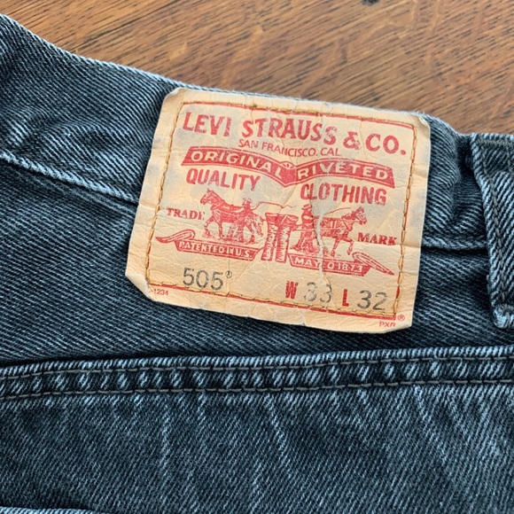 Vintage Levi's 505 Black Wash 28 29 - Picture 6 of 8